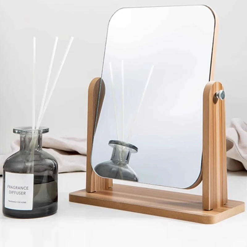 360旋转家用高清镜子折叠卧室台式便携宿舍可立化妆镜