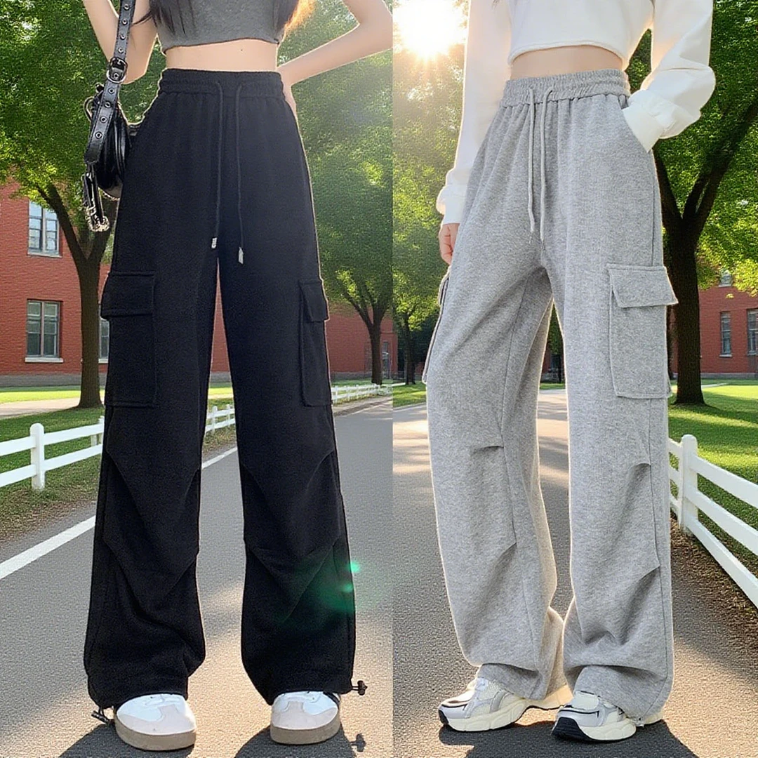 初中生12-16岁女裤18高中生裤子15青少年13中学生工装裤洋气春秋