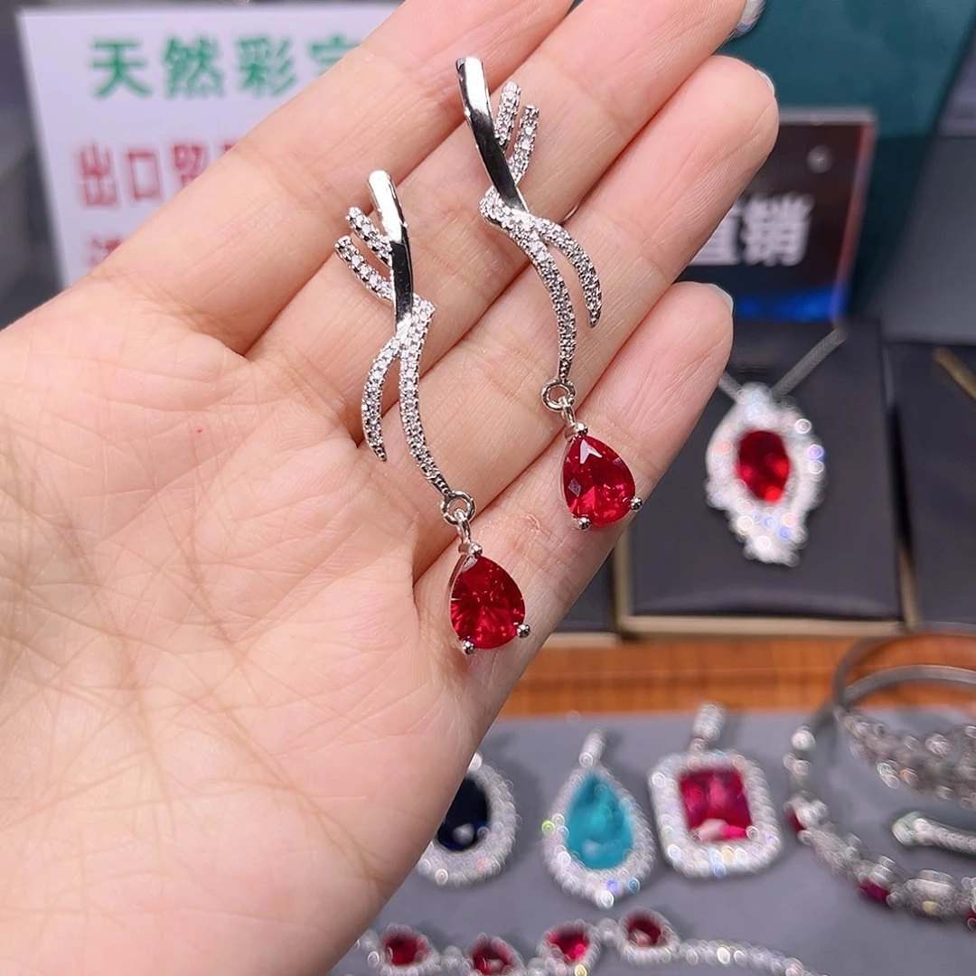 银S925镶嵌颈饰红宝石t z 36