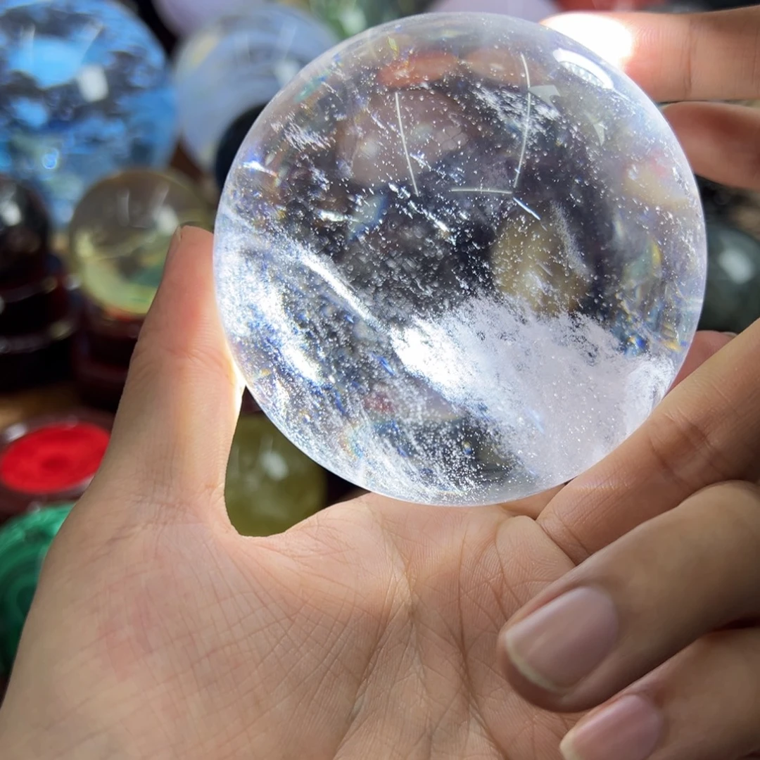 石材白色水晶石英球