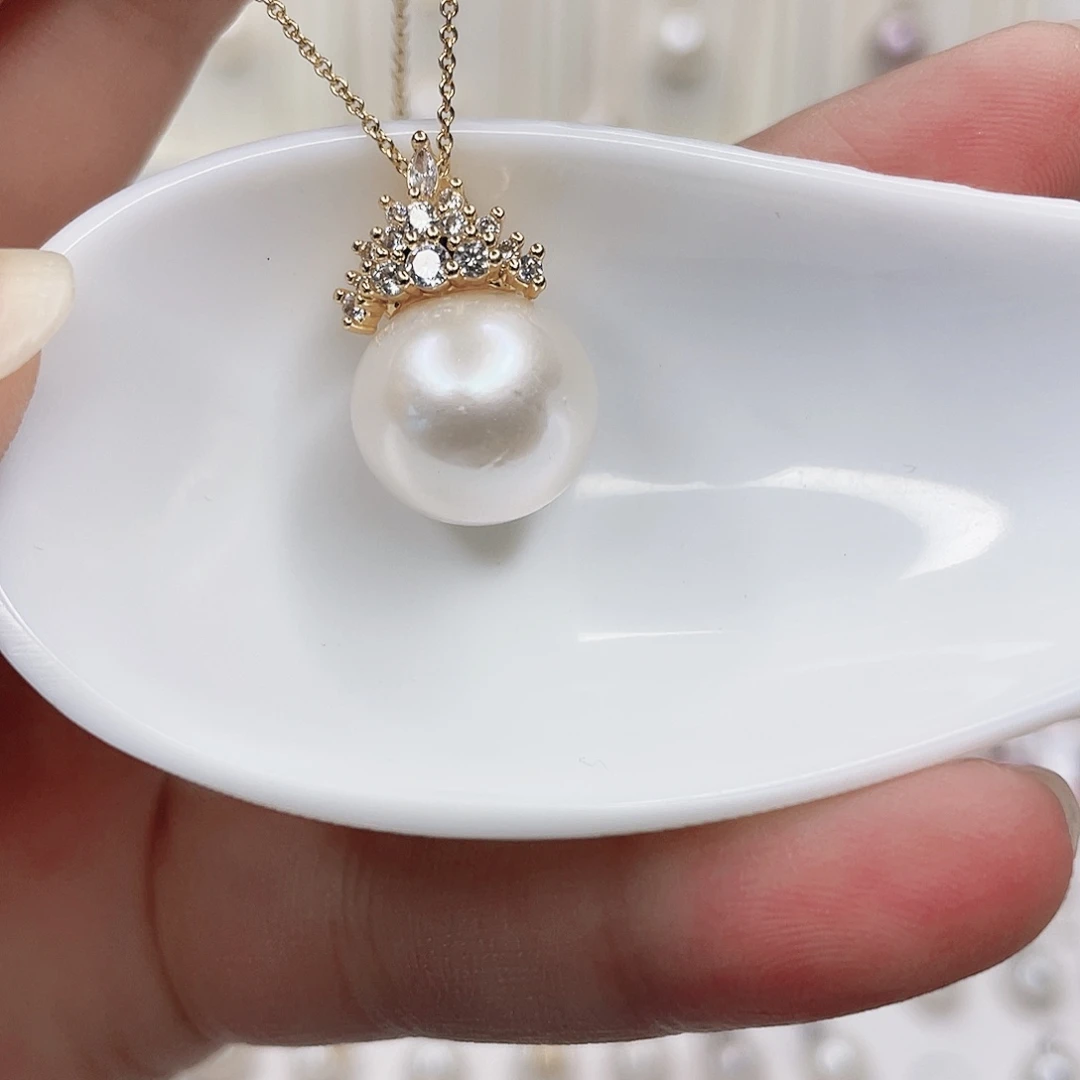 合金淡水珍珠吊坠(赠链)