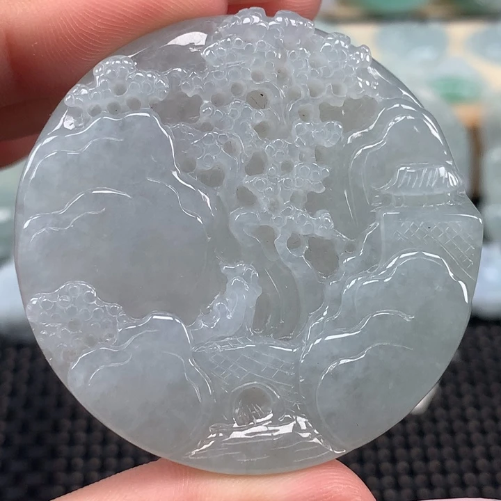 颈饰未镶嵌翡翠山水
