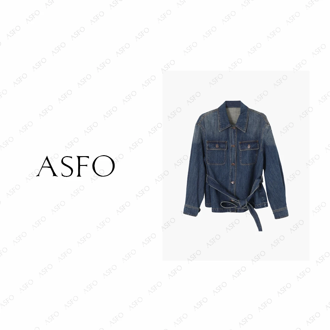 【AS时光机】25新重磅高支牛仔棉撞色缝线夹克外套AS25QDWT03190