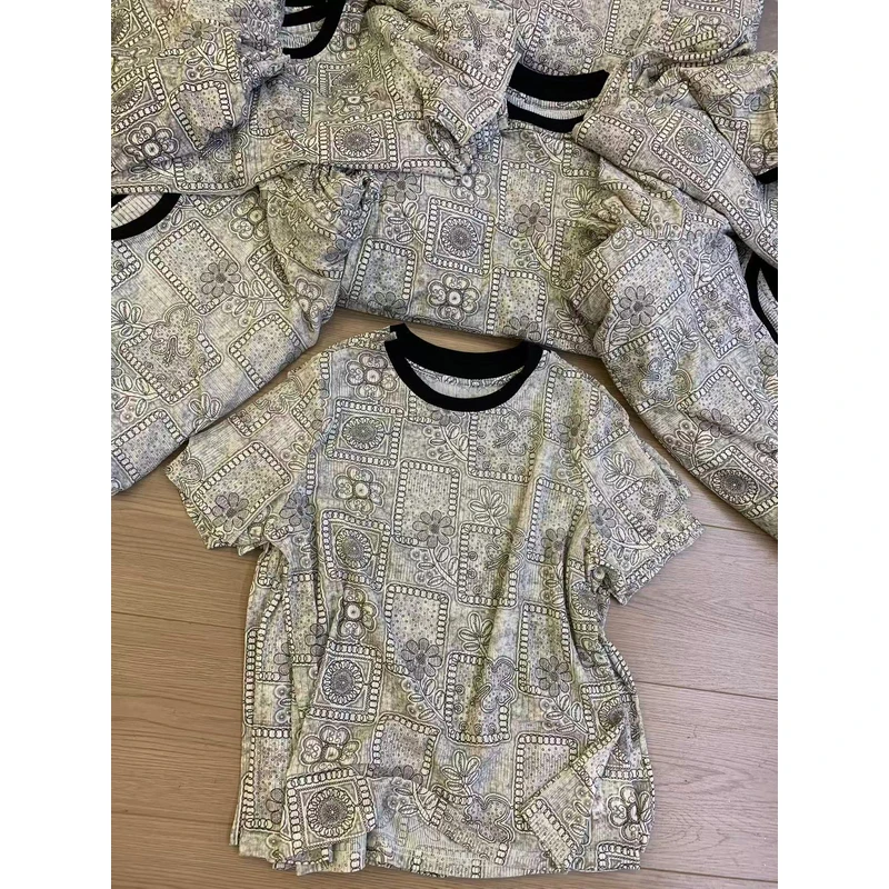 Y9623【PINGJIE】2025高货时尚宽松休闲潮流舒适百搭洋气短袖