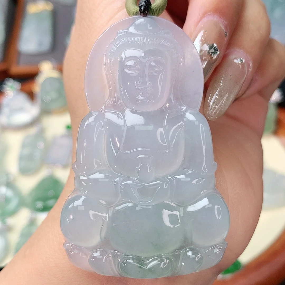 翡翠未镶嵌吊坠(不含链)观音