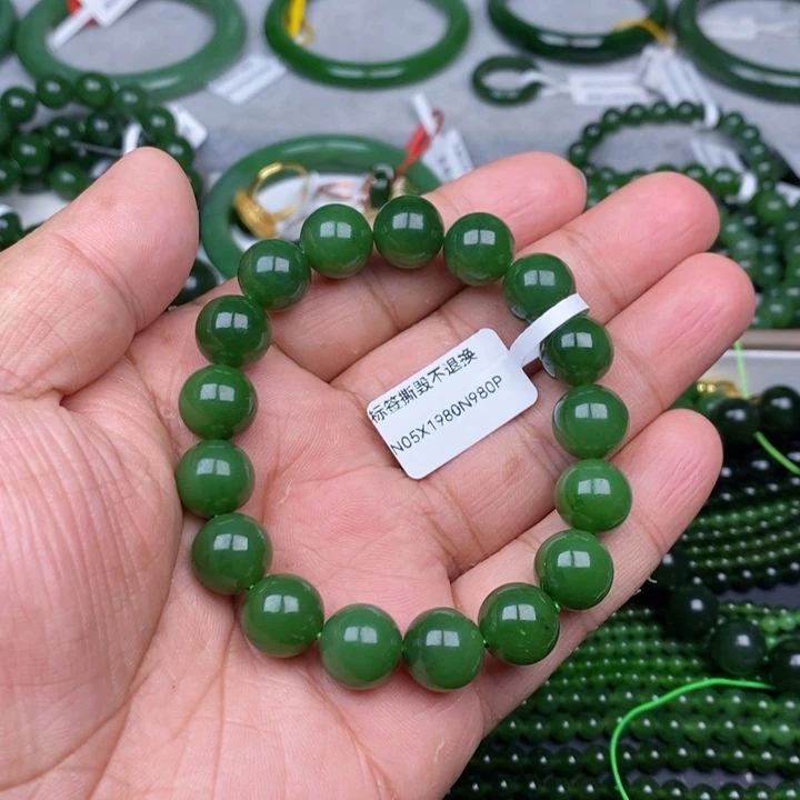未镶嵌手串和田玉（碧玉）12mm