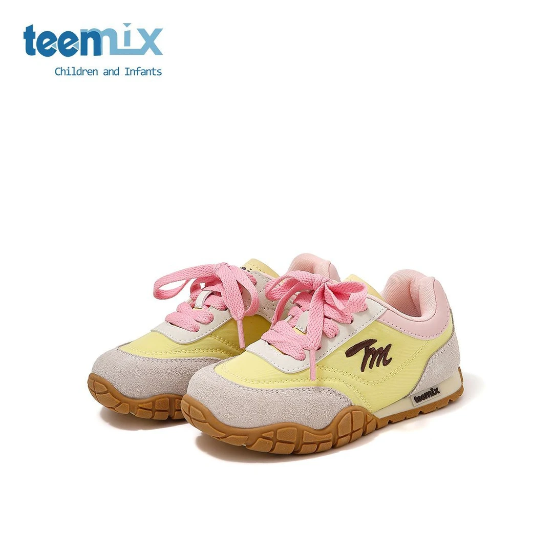 天美意童鞋2025春秋季新款男女童休闲阿甘鞋跑步宝宝运动鞋5178