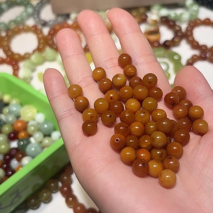 信***游蛇纹石玉未镶嵌手串