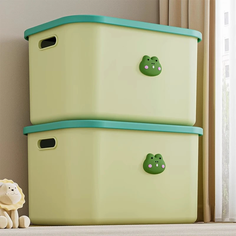俏洁可爱卡通大容量收纳盒家用储物箱整理箱收纳盒客厅杂物收纳筐