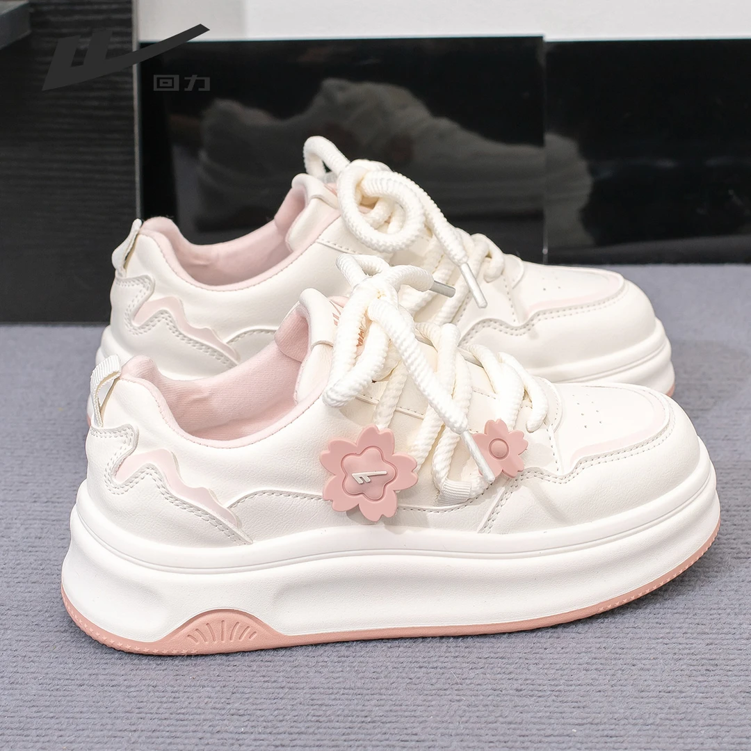 回力小白鞋女2025新款复古春季爆款厚底板鞋原创时尚百搭休闲鞋子