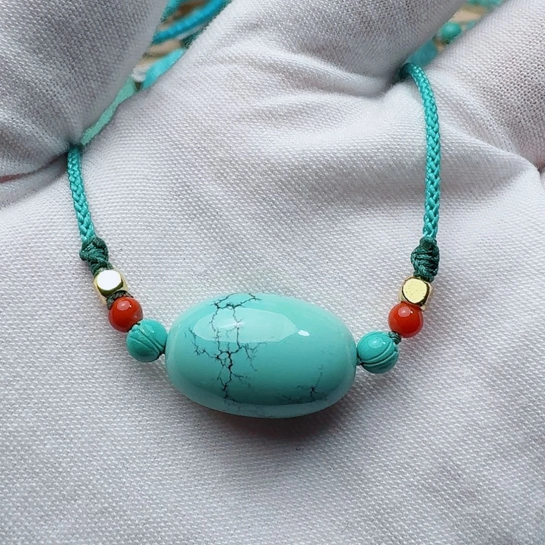 绿松石未镶嵌珠宝奇石枣珠锁骨