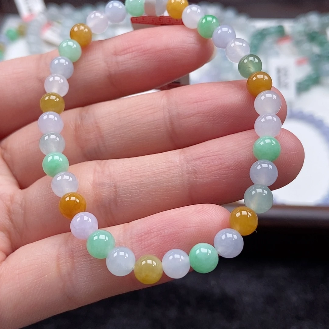 翡翠未镶嵌手串卡5.5