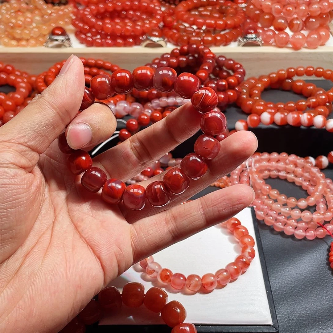 姞***坤手链未镶嵌南红玛瑙