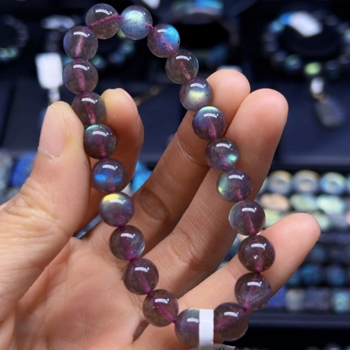 拉长石手串未镶嵌8.5左右