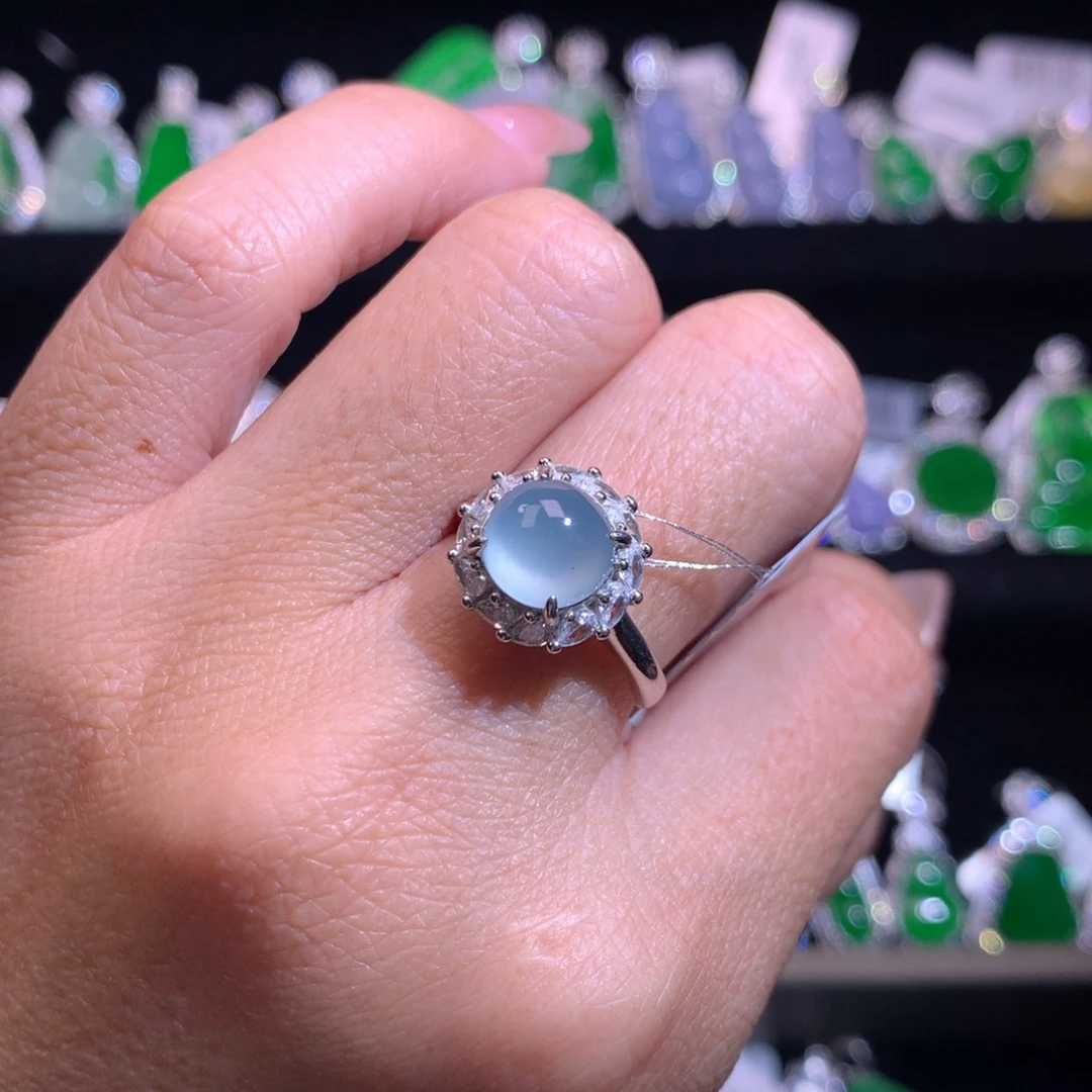 【闪购商品】银S925镶嵌戒指翡翠