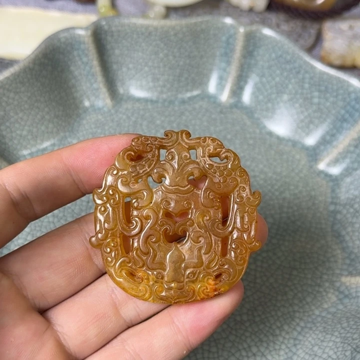 和田玉未镶嵌挂件102