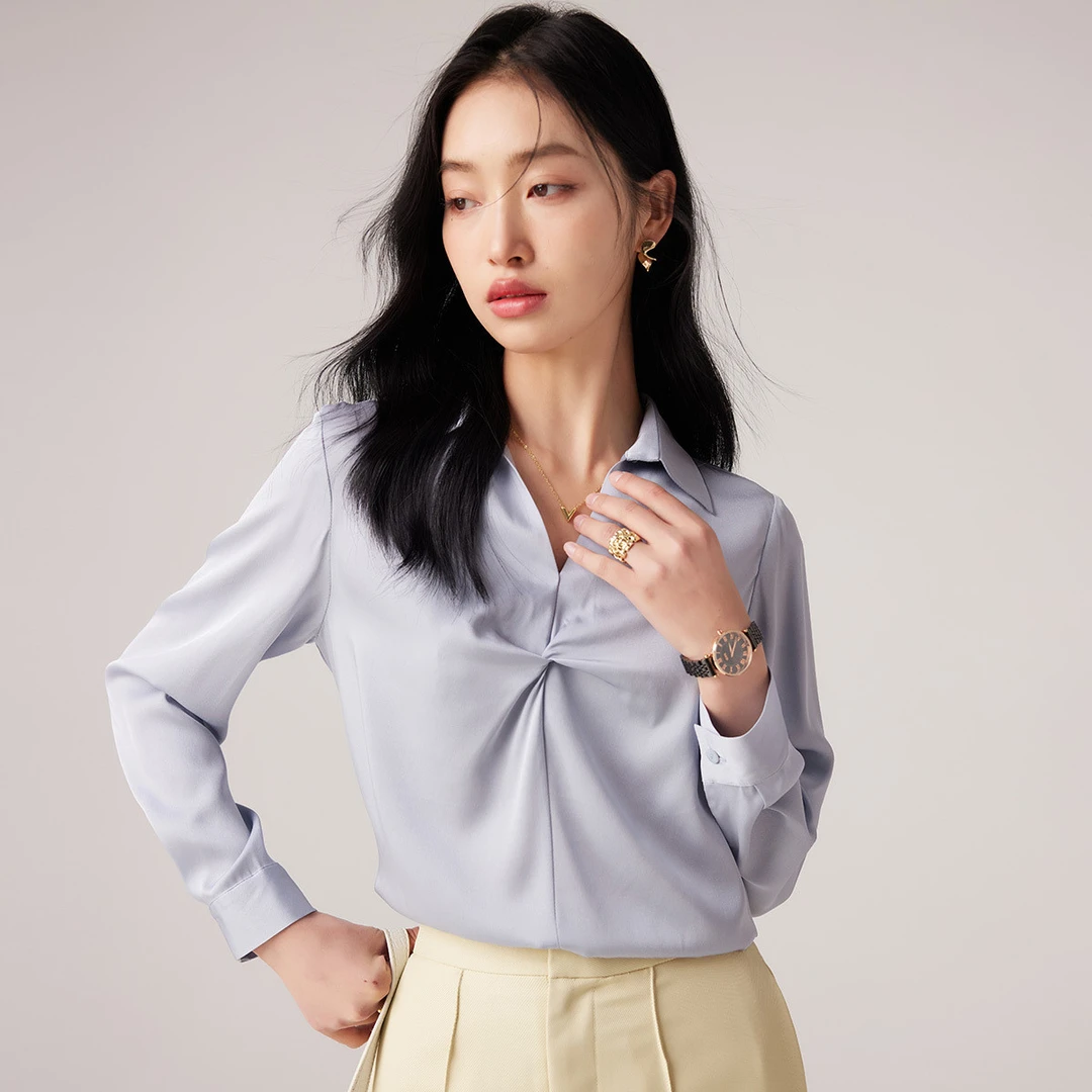 帕罗百搭桑蚕丝衬衫ES23309Z