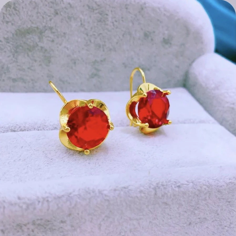 铜合金玻璃耳饰 altun pasun kizli koz halka 耳环