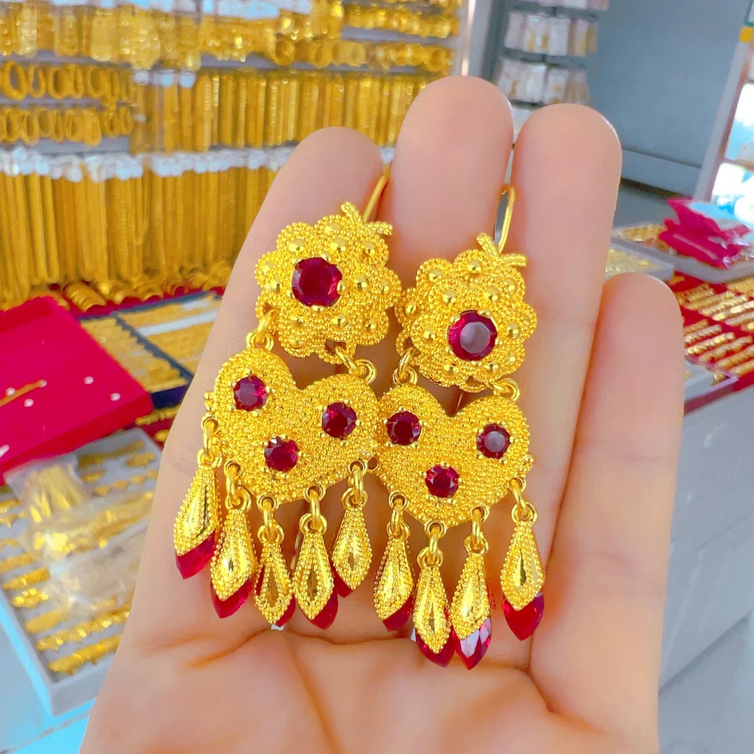 铜合金耳饰 铜合金民族风爆款耳环特别好看婚礼必备