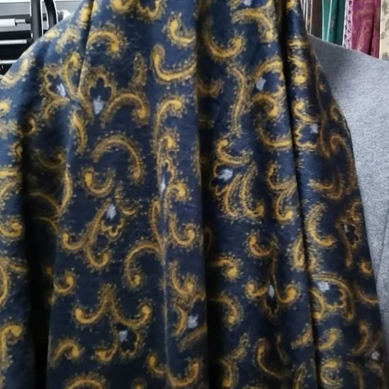 织花奥绒布料兰凤尾1.8米