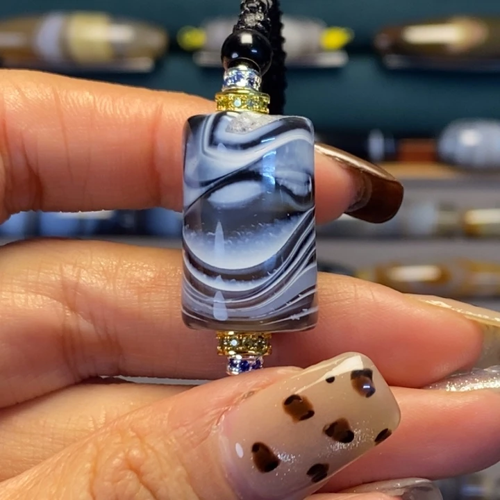 玛瑙/玉髓合金蓝沁