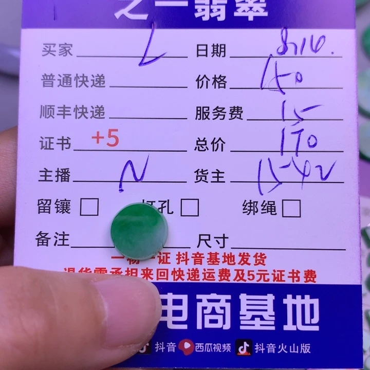 翡翠未镶嵌颈饰L**n