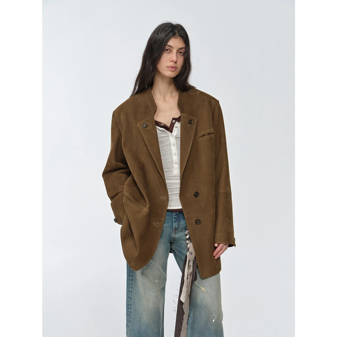 【廓系VIBE】付智恩 巴伐利亚 复古西装系带休闲时尚外套女