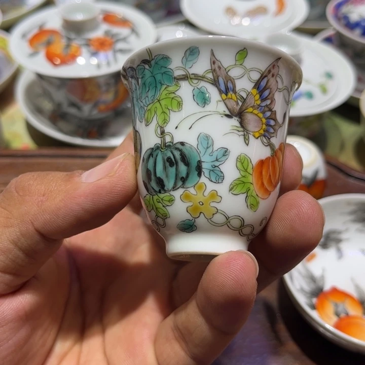 纯手绘精品盖碗杯