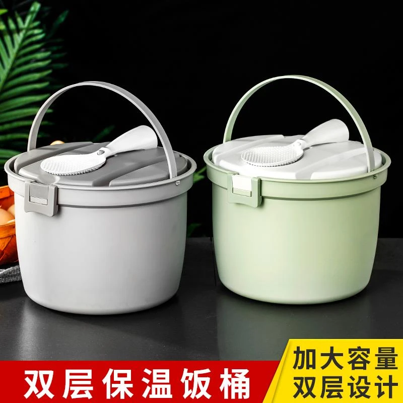 不锈钢保温饭盒双层防烫手提食堂饭桶上班族便携饭桶提锅冰桶汤桶