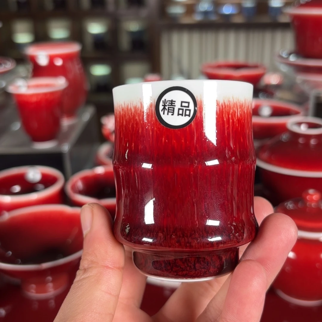景德镇陶瓷郎红杯
