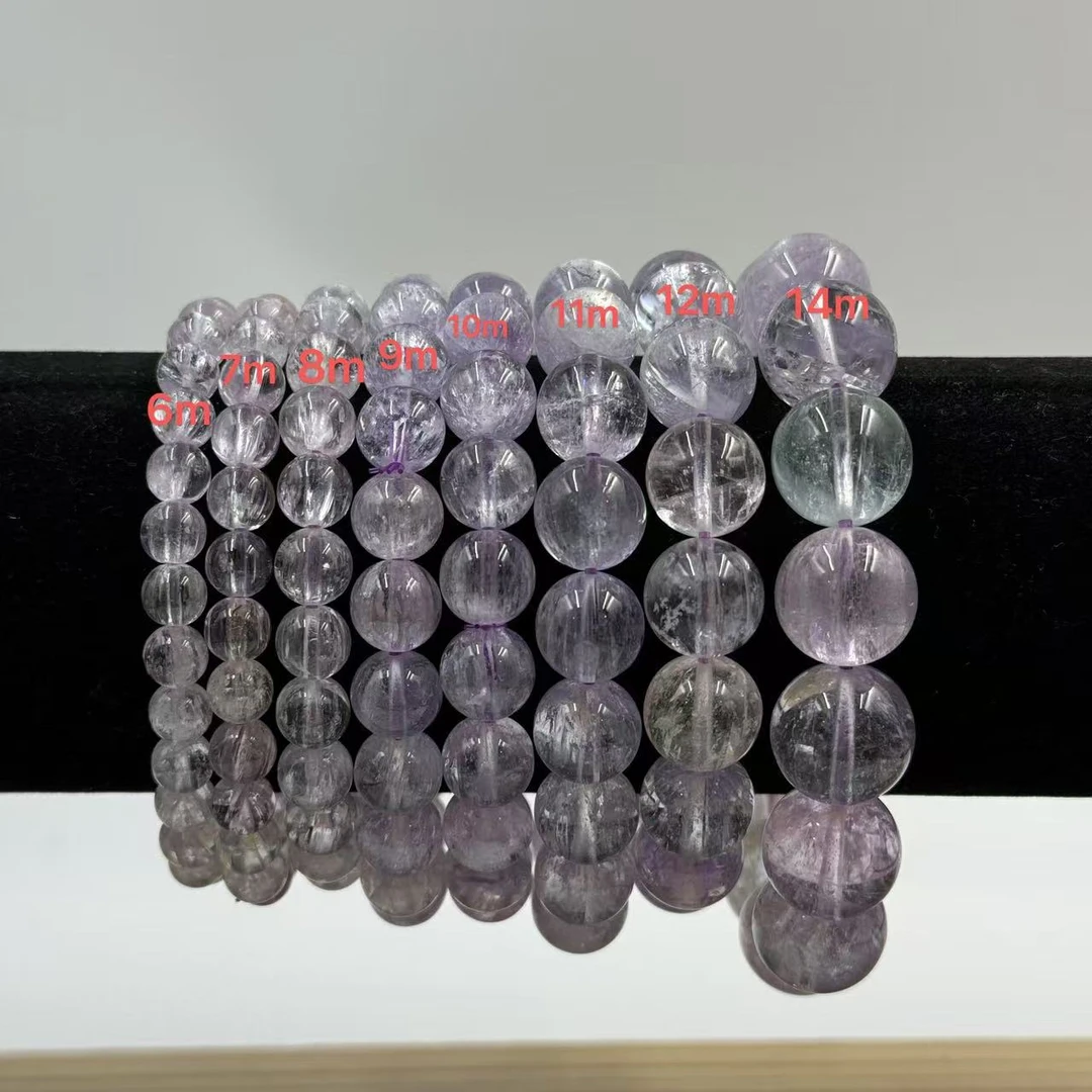 [云上苏苏]   Z56  冰透拉丝高货紫锂辉手串  多样性发其一