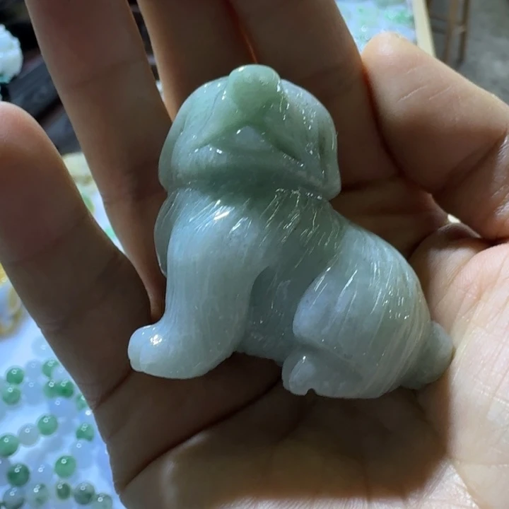 翡翠未镶嵌挂件财运旺旺