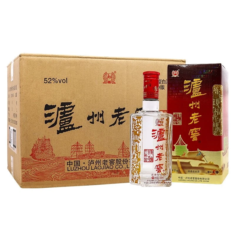 泸州老窖六年窖头曲纸盒装52度500ml*6瓶整箱浓香型白酒52度500ml