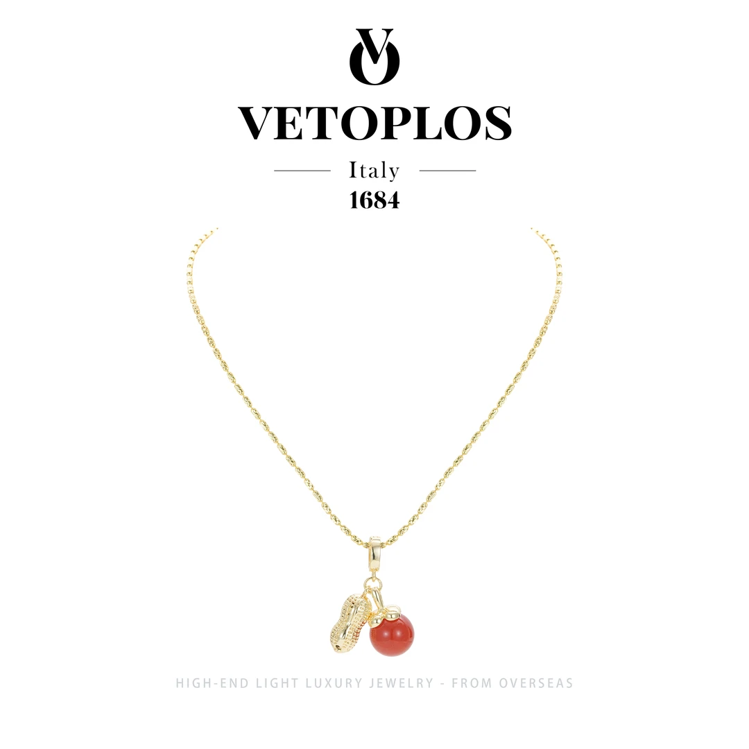 镀k金【好事花生】vetoplos设计师款春夏轻奢项链F3277