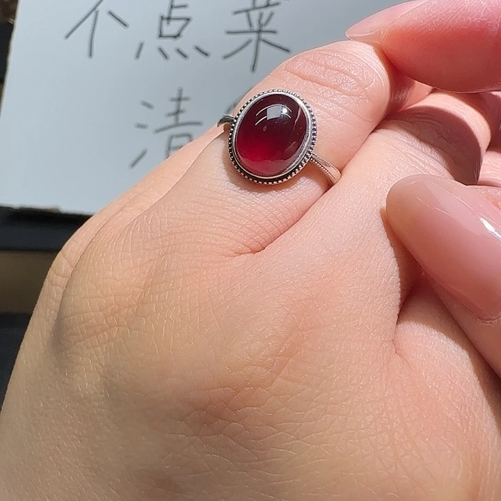 戒指水晶银S925镶嵌