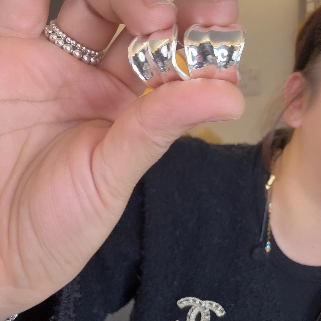 铜纯铜合金宽面耳环