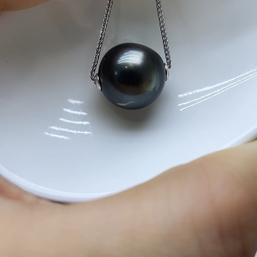 海水珍珠银S925镶嵌颈饰