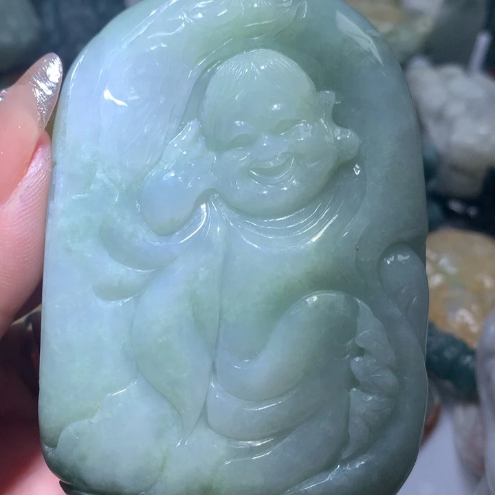 翡翠未镶嵌颈饰保真天然A货翡翠