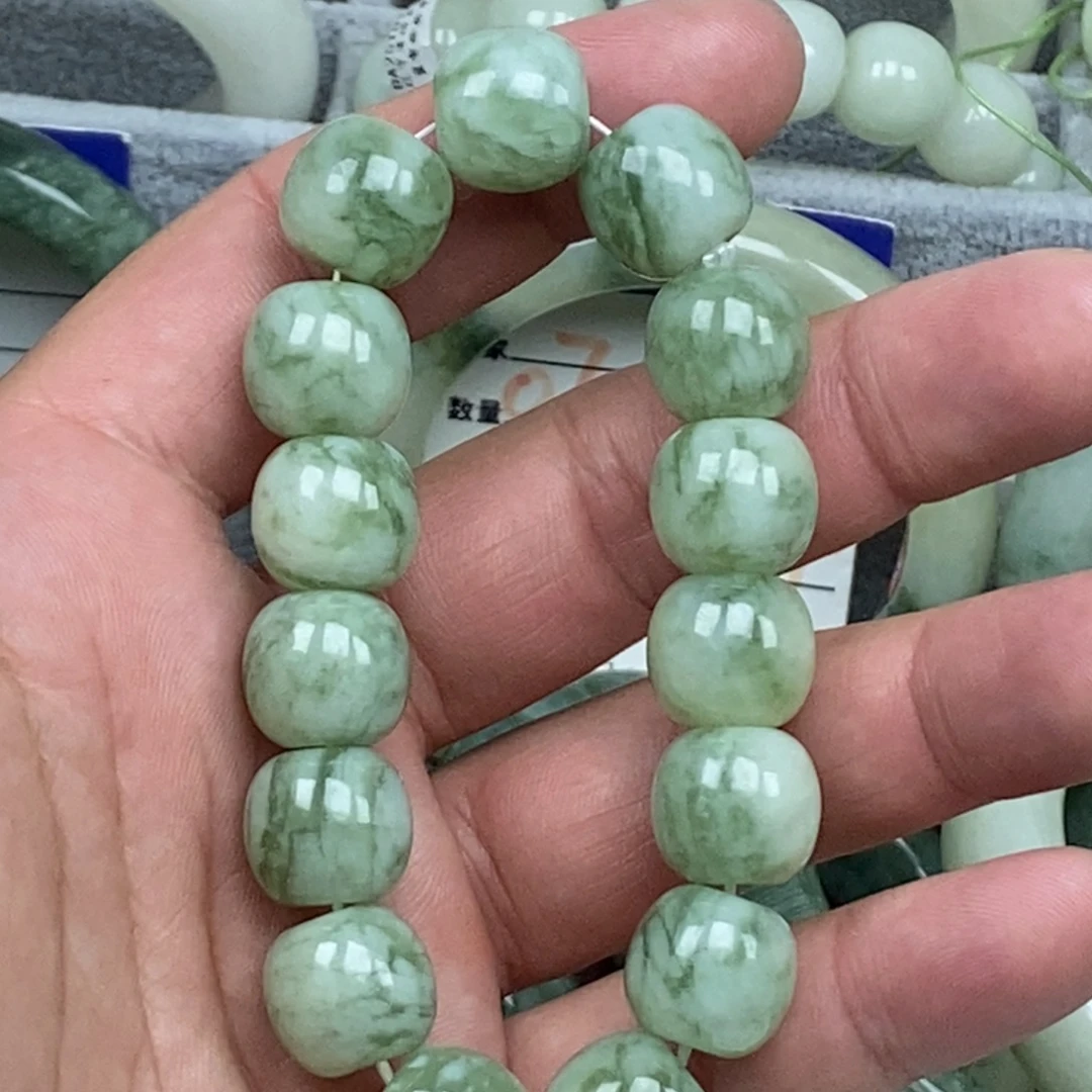 蛇纹石玉未镶嵌手链
