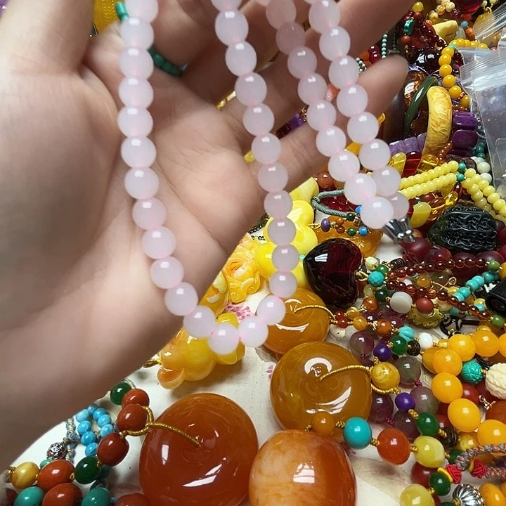 树脂制品1412粉色项链