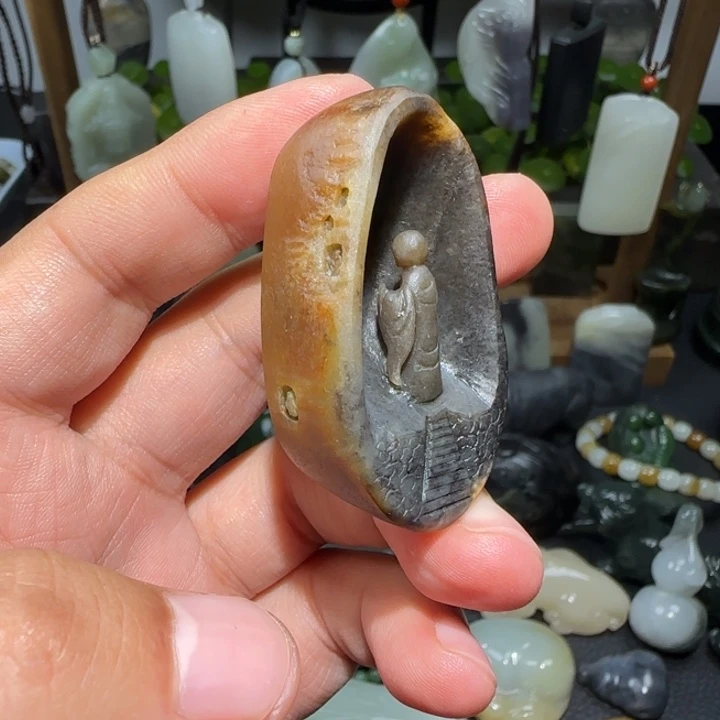 和田玉未镶嵌挂件