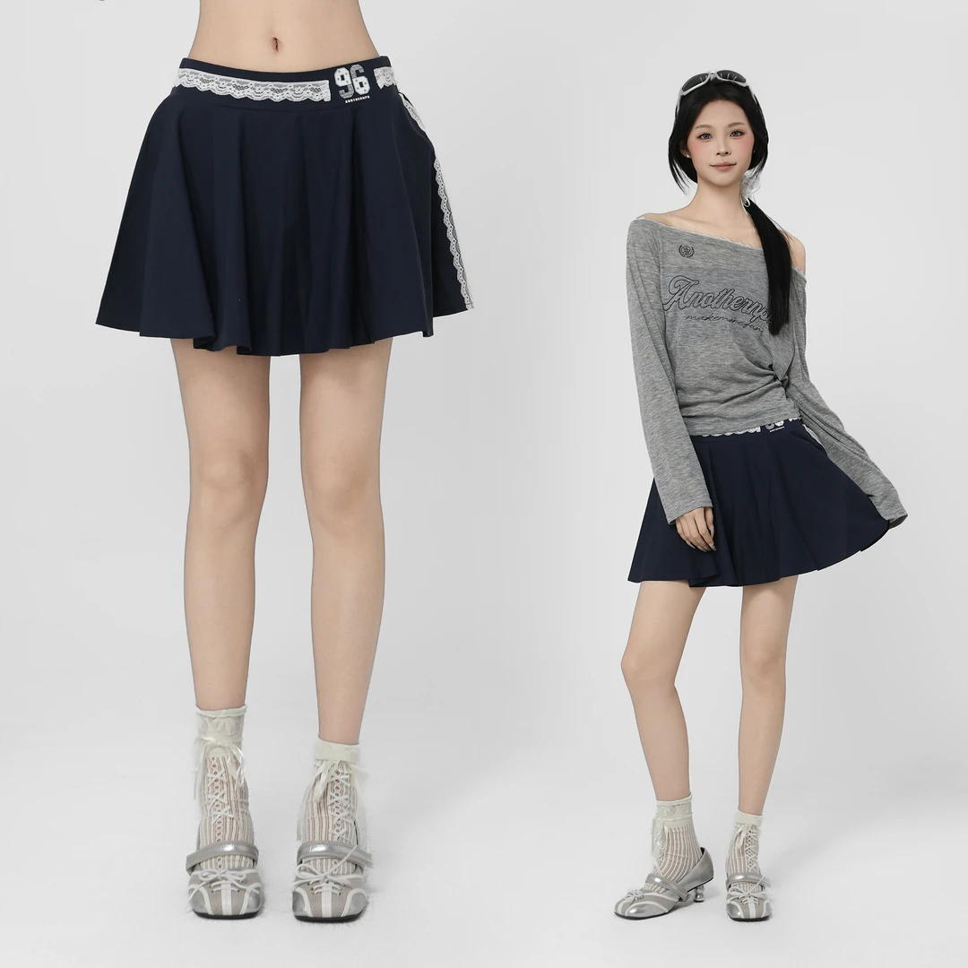 美式复古百褶裙A5F13D0341