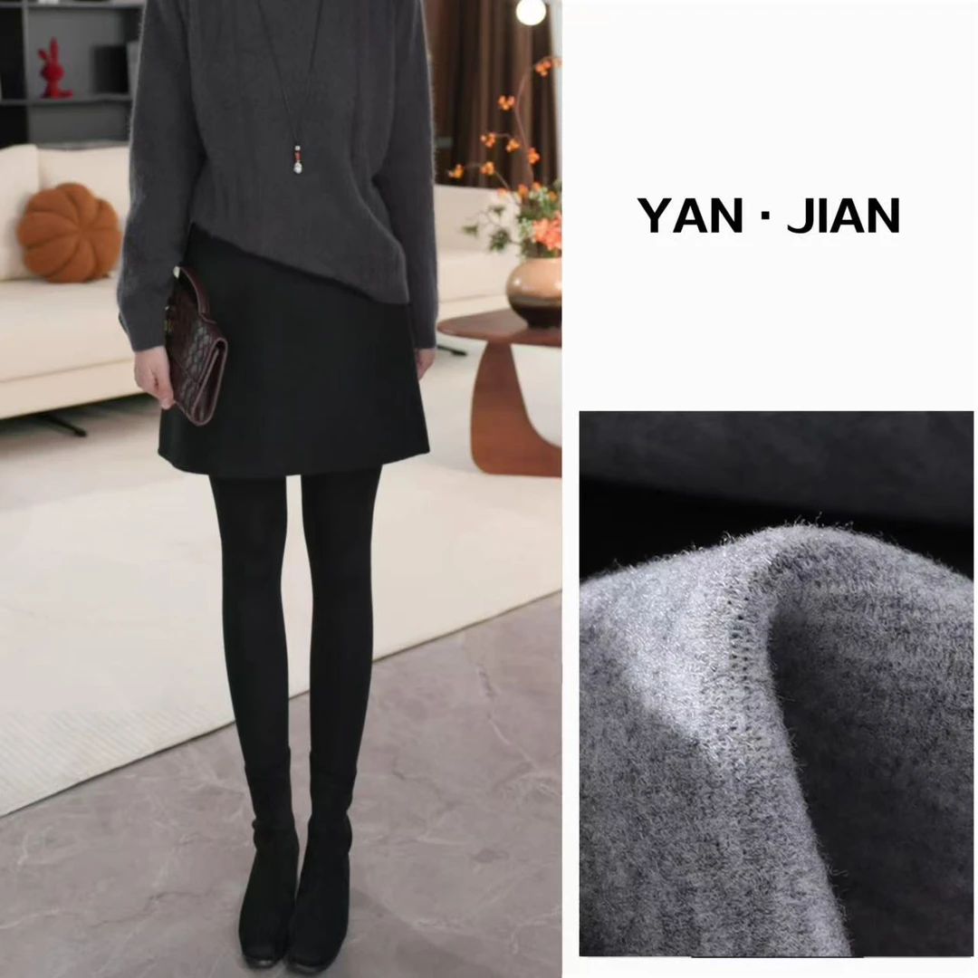YAN JIAN【山羊绒暖暖裤】时尚显瘦山羊绒可外穿冬季加厚打底裤
