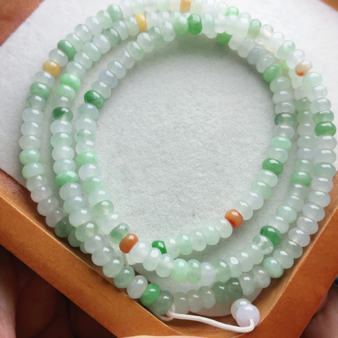 翡翠未镶嵌手链珠串