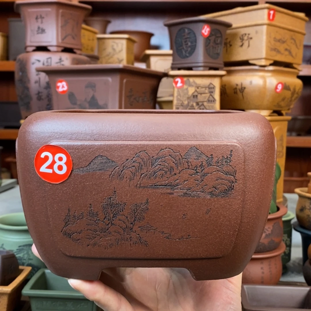 紫砂花盆盆景花盆