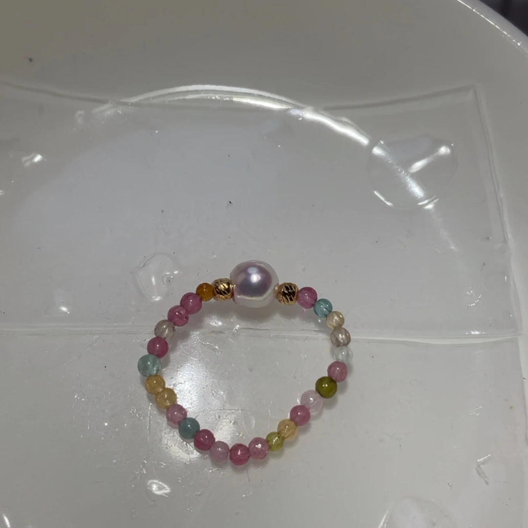 海水珍珠银S925镶嵌戒指
