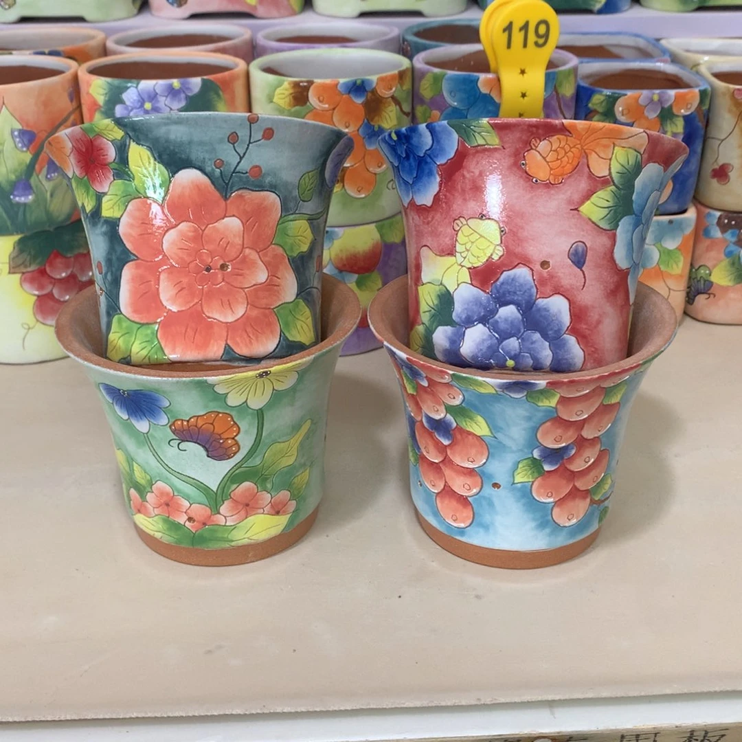 福利花盆，手绘花盆