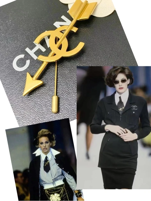 95新 Chanel/香奈儿 Chanel vintage香奈儿中古丘比特之箭胸针