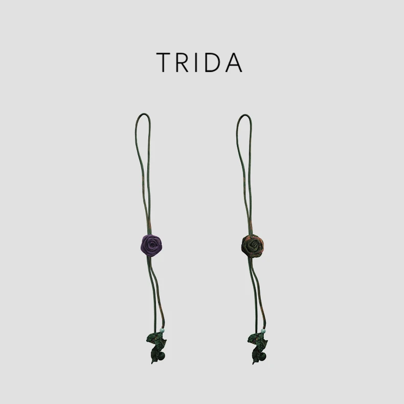 Trida-【松绿玫瑰】香云纱一款多用玫瑰花配饰 255990AA
