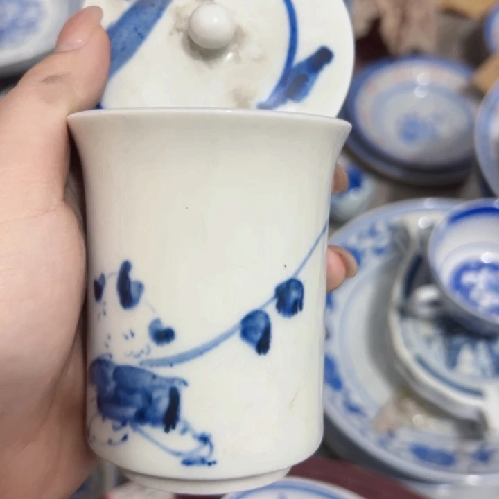 景德镇陶瓷高温瓷手绘画片随机